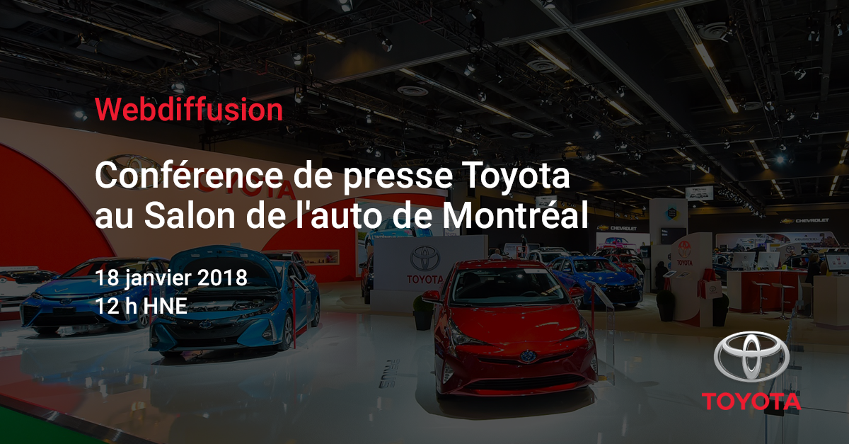 Toyota Canada Conférence de presse Toyota au Salon de l'auto de Montréal